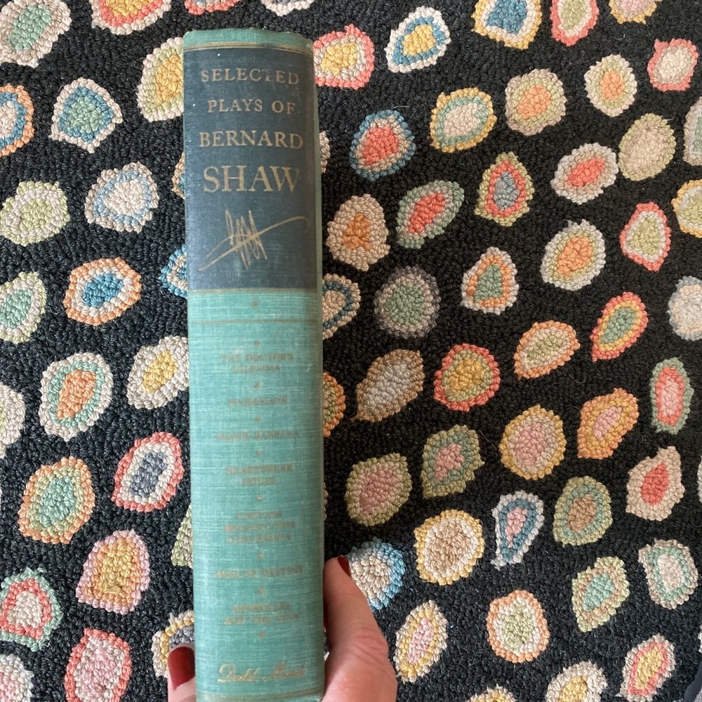Antique Collectible Vintage Select Plays by Bernard Shaw Linen Hardcover